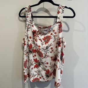 LOFT Women’s Paisley Tank Top Blouse Size XL